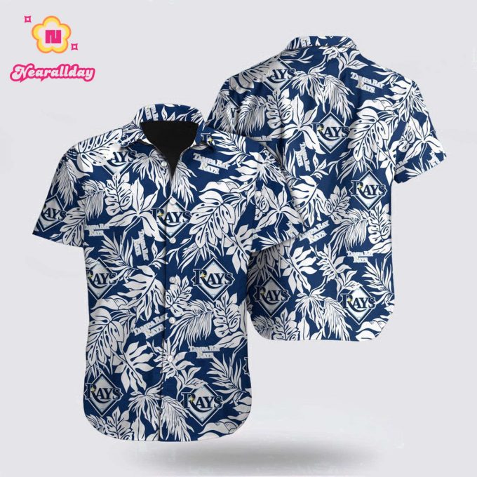 Tampa Bay Rays Hawaiian Shirt – Palm Leaf Pattern for MLB Fans