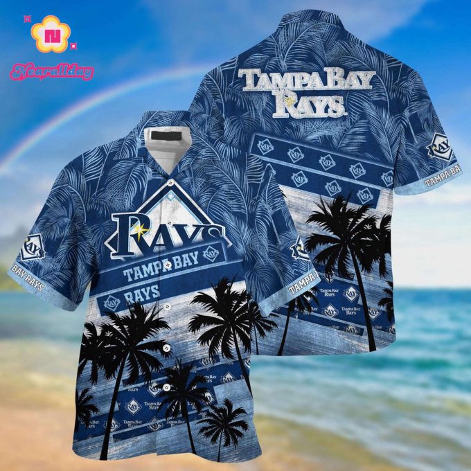 MLB Tampa Bay Rays Hawaiian Shirt: Palm Tree Pattern for Fans – Sports Apparel