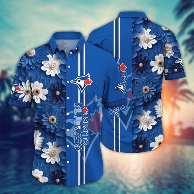 MLB Toronto Blue Jays Hawaiian Shirt: Floral Finesse for Sports Fans