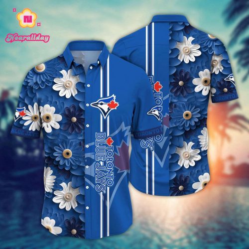 MLB Toronto Blue Jays Hawaiian Shirt: Floral Finesse for Sports Fans