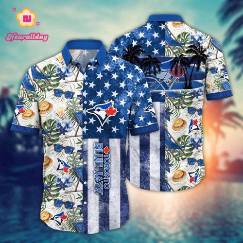 MLB Toronto Blue Jays Hawaiian Shirt Flower Design for Fans
