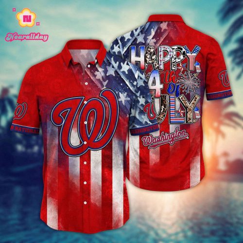 MLB Washington Nationals Independence Day Hawaiian Shirt - Top Trend for Cool Fans