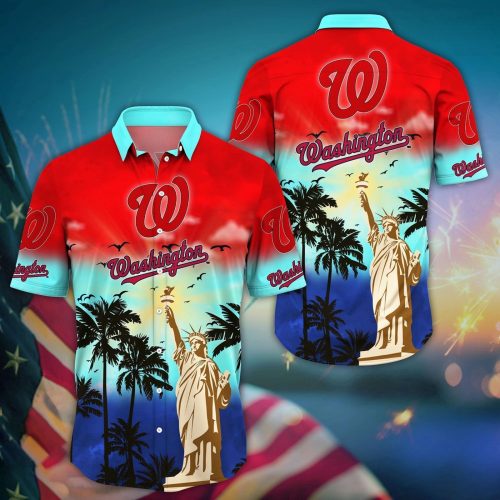MLB Washington Nationals Hawaii Shirt: Sunrise to Sunset for Cool Fans