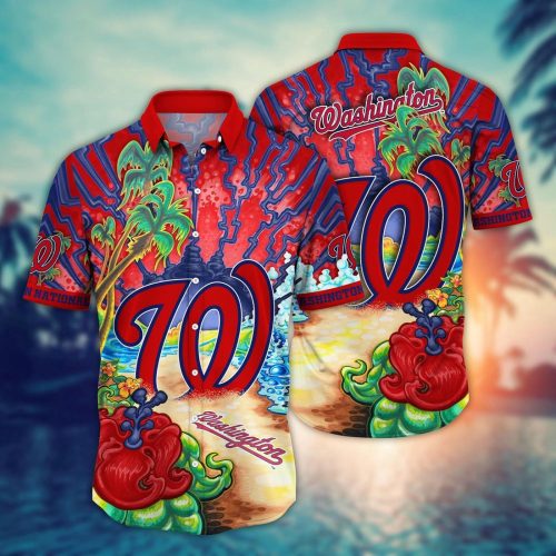 MLB Washington Nationals Hawaiian Shirt: Diamond Dreamscape for Sports Fans