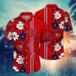 MLB Washington Nationals Hawaiian Shirt: Floral Finesse for Sports Fans