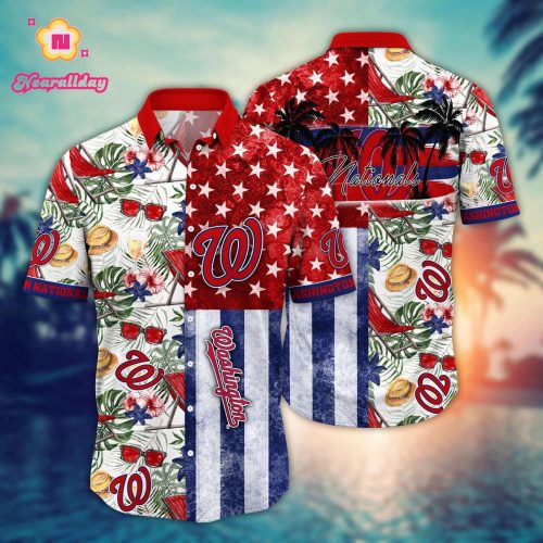 MLB Washington Nationals Hawaiian Shirt: Flower Home Run Threads for Fans