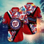 MLB Washington Nationals Hawaiian Shirt: Swing Into Sunset With Floral Design