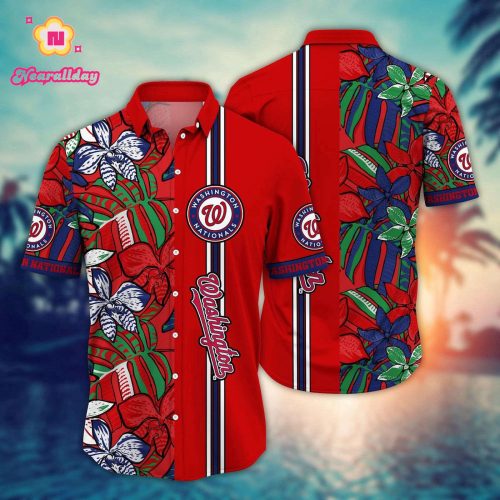 MLB Washington Nationals Hawaiian Shirt: Summer Swirl Fan Gift