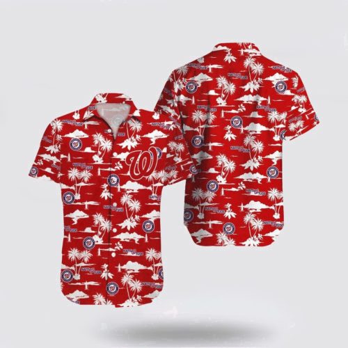 MLB Washington Nationals Hawaiian Shirt: Surf in Style with Beach Outfits for Fans