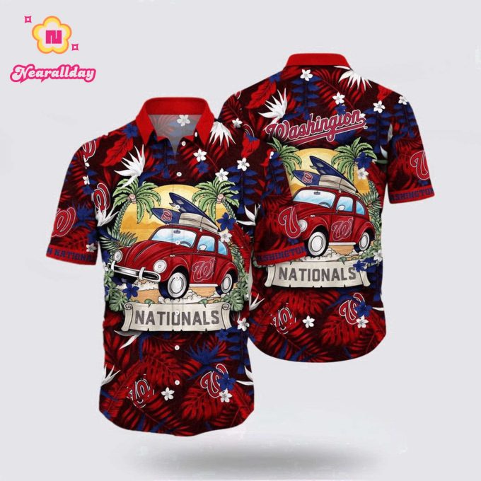 MLB Washington Nationals Hawaiian Shirt: Embrace Summer in Tropical Style!