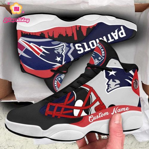 New England Patriots Air Jordan 13 Sneaker Custom For Fans Gift