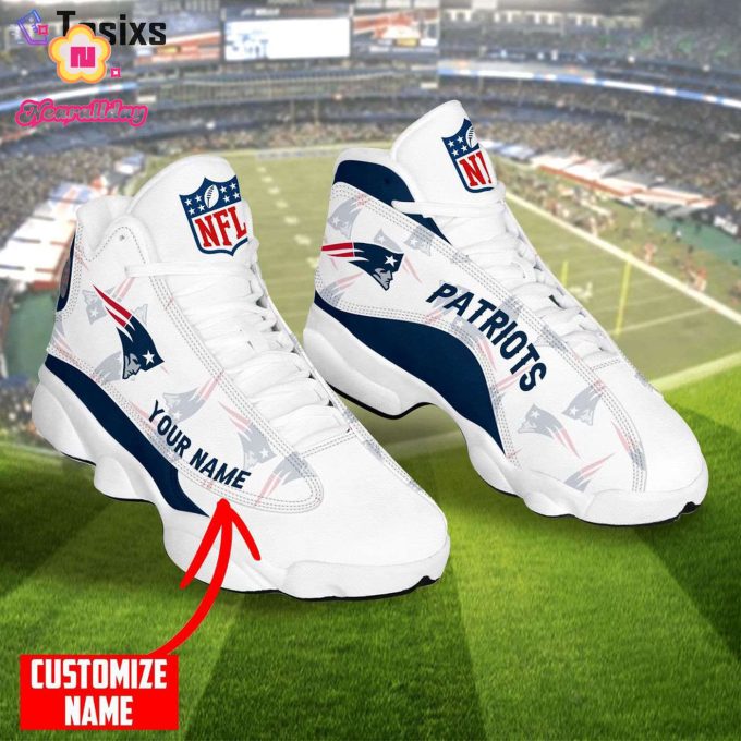 New England Patriots Air Jordan 13 Sneaker Custom For Fans Gift