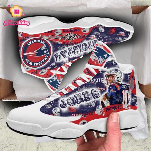 New England Patriots Air Jordan 13 Sneaker Custom For Fans Gift