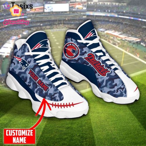 New England Patriots Air Jordan 13 Sneaker Custom For Fans Gift