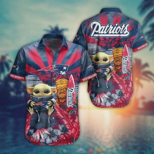 New England Patriots Baby Yoda Aloha Hawaiian Shirt