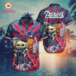 New England Patriots Baby Yoda Aloha Hawaiian Shirt