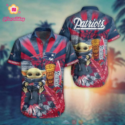 New England Patriots Baby Yoda Aloha Hawaiian Shirt