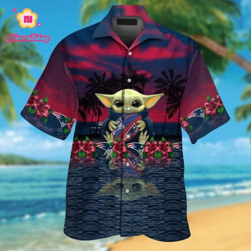 New England Patriots & Baby Yoda Hawaiian Shirt
