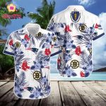 New England Sports Team Hawaiian Shirt Gift – Patriots Bruins Red Sox