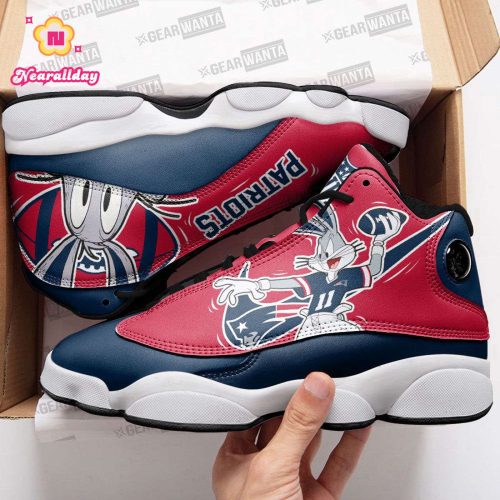 New England Patriots Bunny Air Jordan 13 Sneaker Custom For Fans Gift