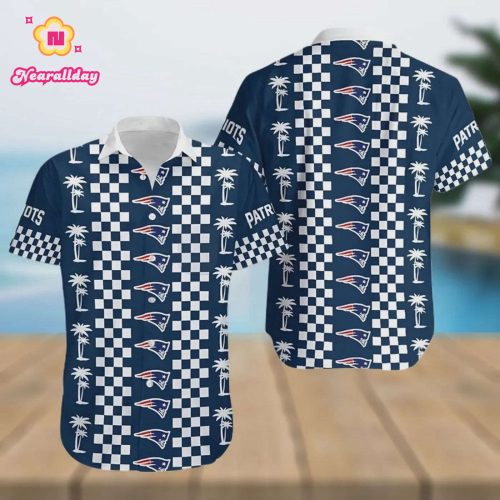 New England Patriots Coconut Trees Hawaiian Shirt