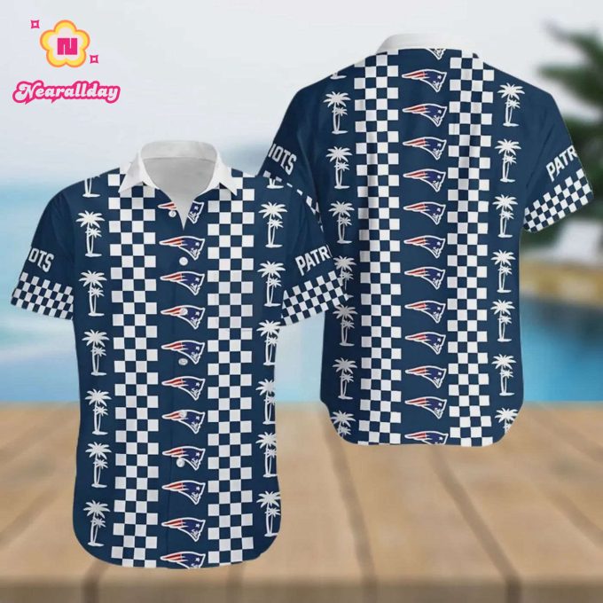 New England Patriots Coconut Trees Hawaiian Shirt