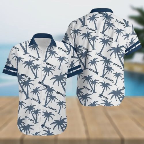 New England Patriots Coconut Trees Hawaiian Shirt V1