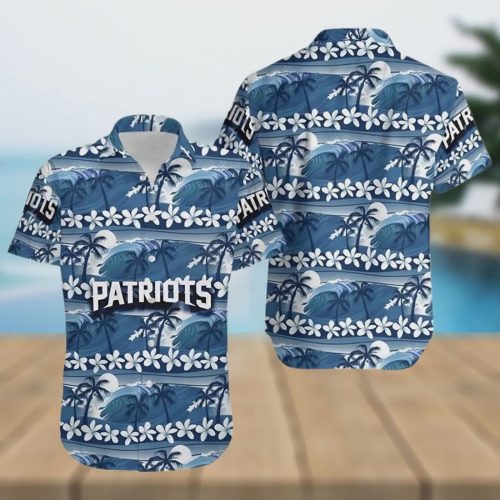 New England Patriots Coconut Trees Hawaiian Shirt V2