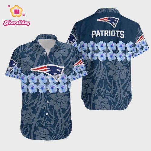 New England Patriots Coconut Trees Hawaiian Shirt V3