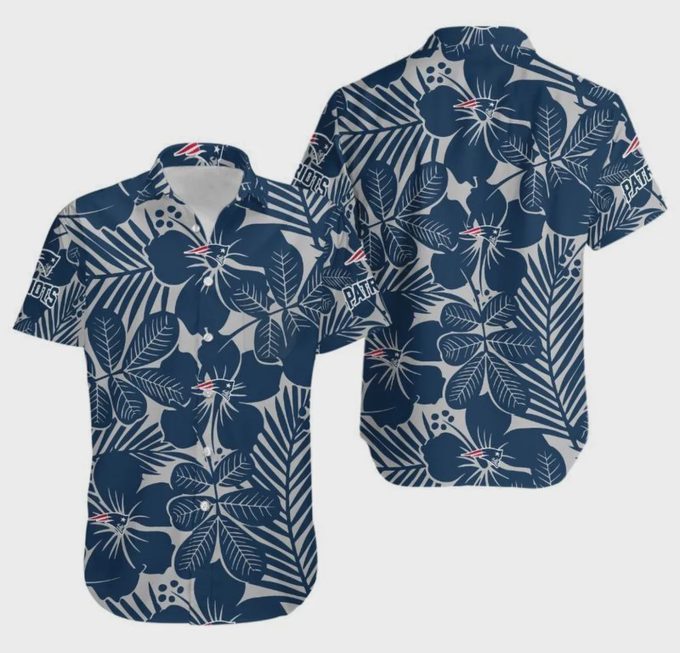 New England Patriots Coconut Trees Hawaiian Shirt V4