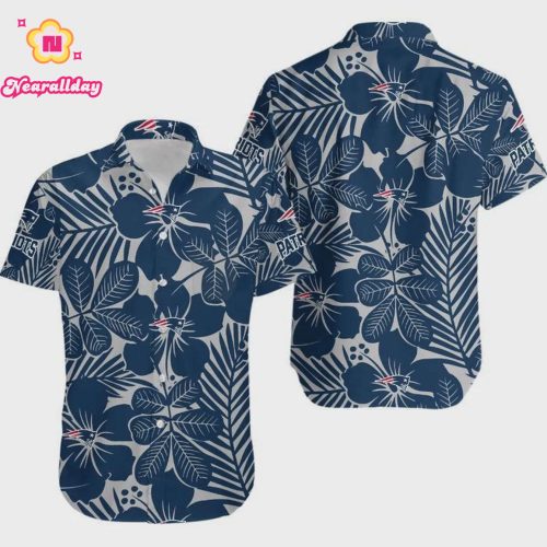 New England Patriots Coconut Trees Hawaiian Shirt V4
