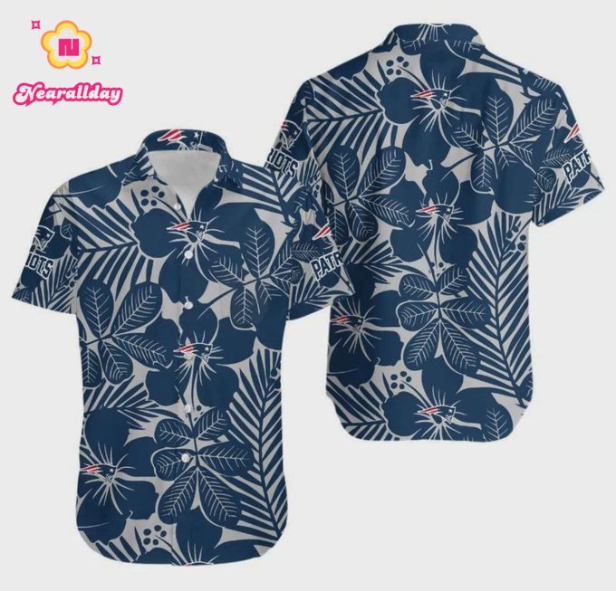 New England Patriots Coconut Trees Hawaiian Shirt V4