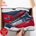 New England Patriots Custom Name Air Jordan 13 Sneakers BG34
