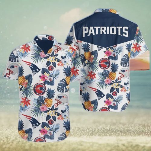 New England Patriots Floral All Over Print Unisex Hawaiian Shirt