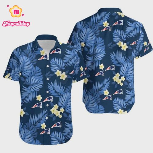 New England Patriots Logo Football Art Hawaiian Shirt V3