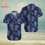 New England Patriots Mystery Skull And Flower Funny Hawaiian Shirt