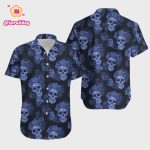 New England Patriots Mystery Skull And Flower Hawaiian Shirt
