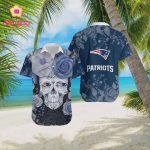 New England Patriots Skull Halloween Embrace Game Day Island Hawaiian Shirt