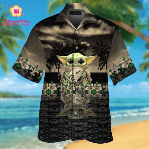 New Orleans Saints & Baby Yoda Hawaiian Shirt