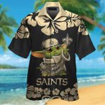 New Orleans Saints & Baby Yoda Hawaiian Shirt Gift for Men Women #2