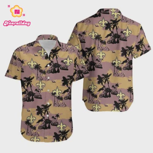 New Orleans Saints Coconut Tree For Fans Hawaiian Shirt