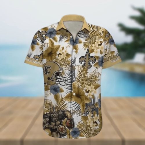 New Orleans Saints Football Custom Name Outfit Hawaiian Shirt V2
