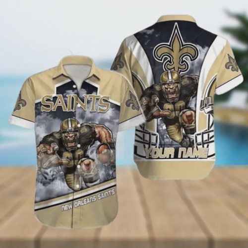 New Orleans Saints Football Custom Name Print Hawaiian Shirt V1