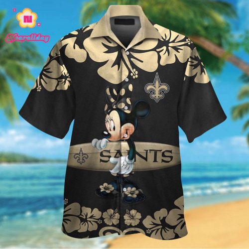New Orleans Saints & Minnie Mouse Hawaiian Shirt