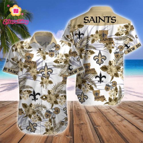 New Orleans SaintsNFL Floral Hawaii Shirt Gift