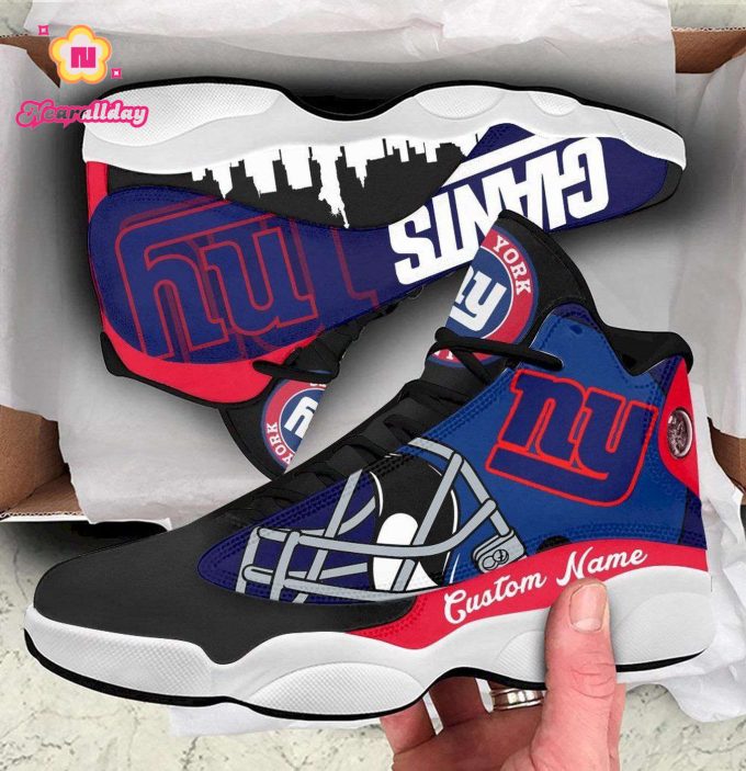 New York Giants Air Jordan 13 Sneaker Custom For Fans Gift