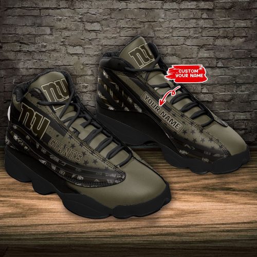 New York Giants Custom Name Air Jordan 13 Sneakers BG182