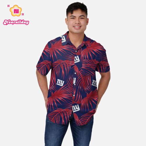 New York Giants Hawaiian Button Up Shirt