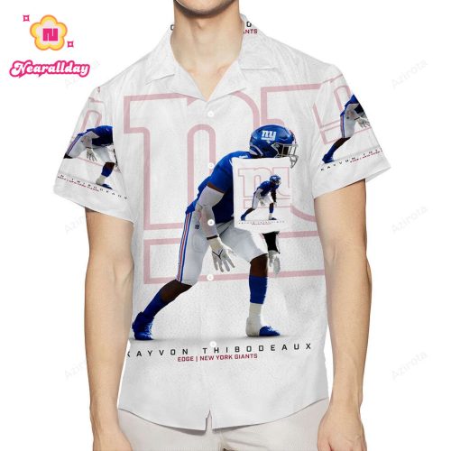 New York Giants Kayvon Thibodeaux1 3D All Over Print Summer Beach Hawaiian Shirt With Pocket