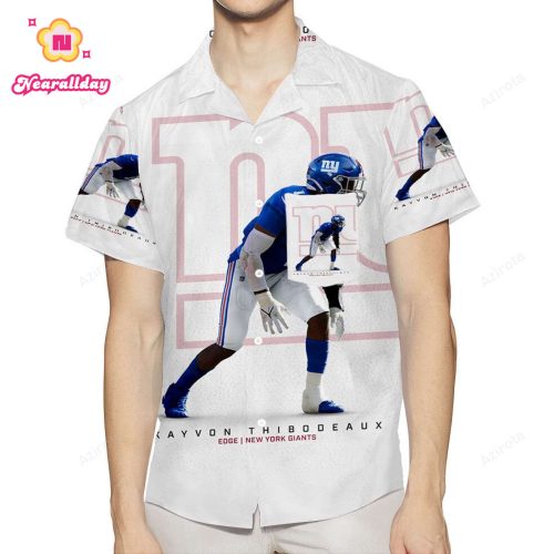 New York Giants Kayvon Thibodeaux1 3D All Over Print Summer Beach Hawaiian Shirt With Pocket